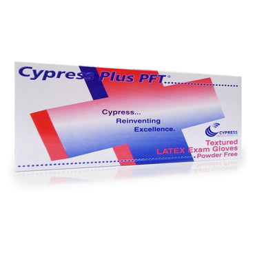 Cypress Plus® PFT Exam Glove X-Small NonSterile Latex Standard Cuff Length Fully Textured Ivory Not Rated (472993_BX)