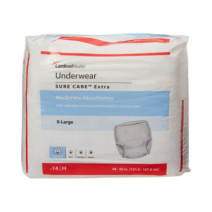 Sure Care™ Extra Unisex Adult Absorbent Underwear Pull On with Tear Away Seams X-Large Disposable Moderate Absorbency (814885_BG)