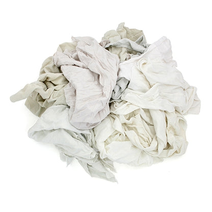 TASKBrand® Reclaimed White Knits (T-Shirt), 50lb Box (HOS340-50)