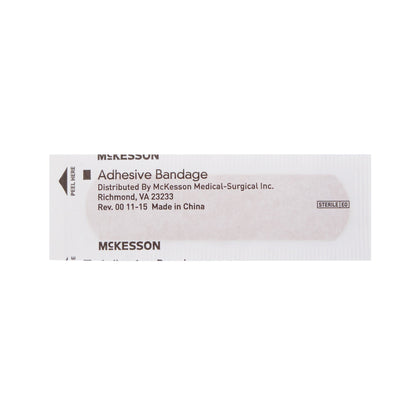 McKesson Adhesive Strip 3/4 X 3 Inch Plastic Rectangle Tan Sterile (464083_CS)