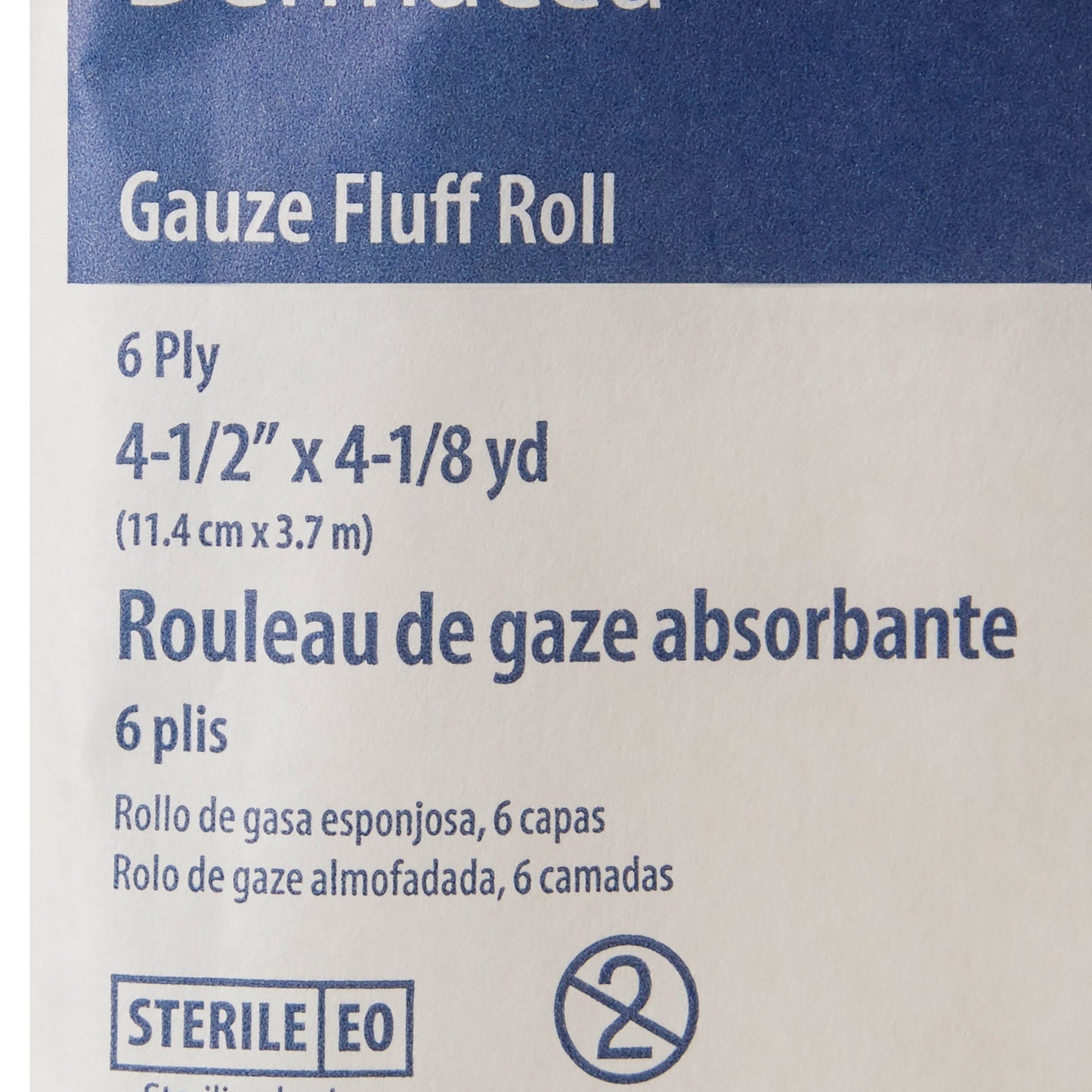 Dermacea™ Fluff Bandage Roll 4-1/2 Inch X 4-1/10 Yard 6-Ply Sterile 1 per Pouch (516652_CS)