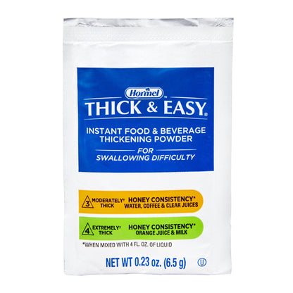 Thick & Easy® Food and Beverage Thickener 6.5 Gram Individual Packet Unflavored Powder IDDSI Level 3 Moderately Thick/Liquidized (580967_CS)