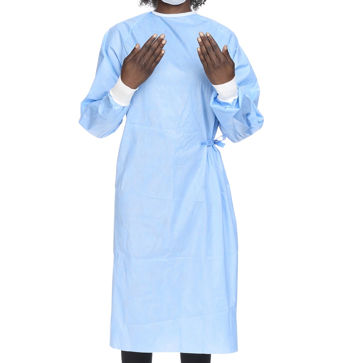 Halyard Basics Non-Reinforced Surgical Gown with Towel Large Blue Sterile Disposable (654134_CS)