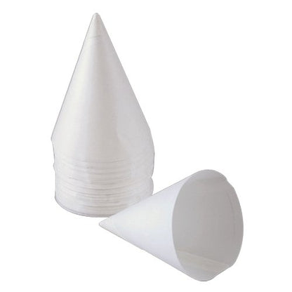 Genpak® Rolled Rim Paper Cone Water Cup, White, 4 oz (34780449)