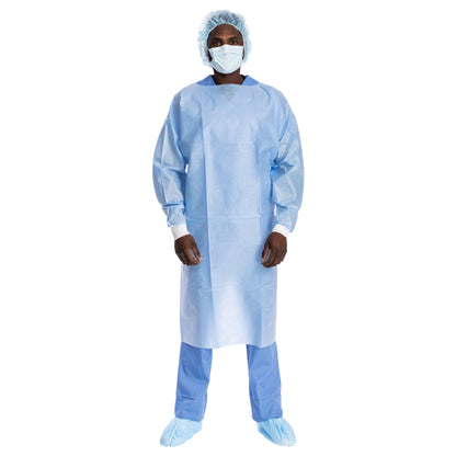 Halyard Protective Procedure Gown One Size Fits Most Blue NonSterile Not Rated Disposable (691480_CS)