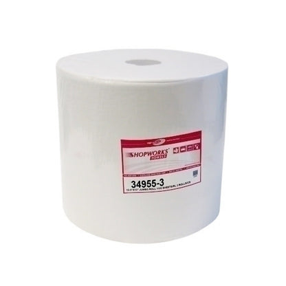ShopWorks® W600 Wipers, Hydroknit, White,12x12, Roll, 1100/Roll, Case of 3 Rolls (HOS34955-3)
