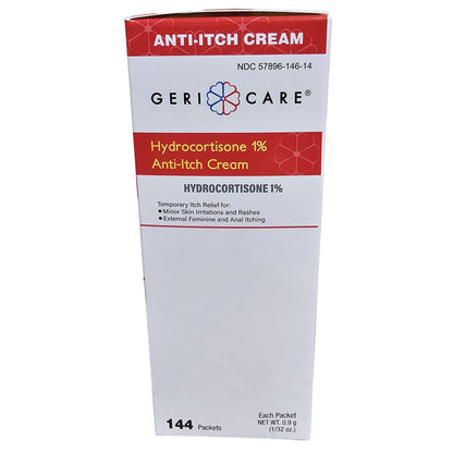 Geri-Care® Itch Relief 1% Strength Cream 144 Per Box Individual Packet (1234577_BX)