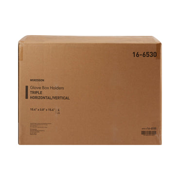 McKesson Glove Box Holder Horizontal or Vertical Mounted 3-Box Capacity Clear 3-1/8 X 10-1/4 X 15-1/4 Inch Plastic (519596_CS)