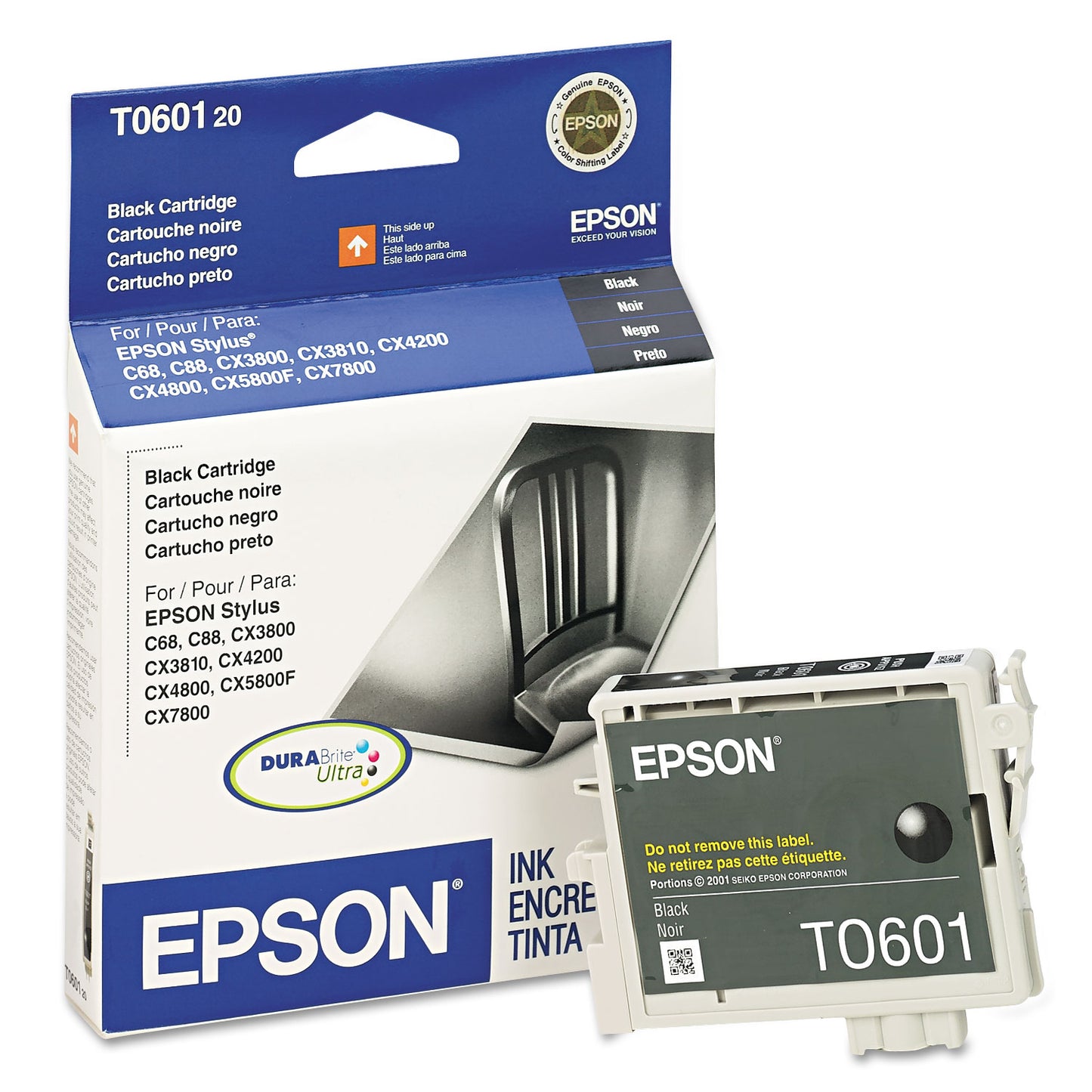 Epson® T060120-S (60) DURABrite Ink, 450 Page-Yield, Black (EPST060120S)