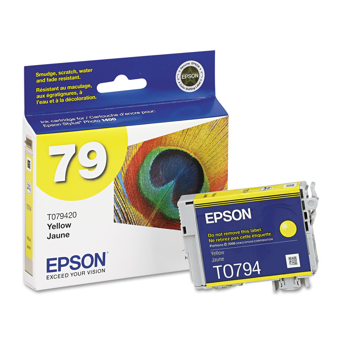 Epson® T079420 (79) Claria High-Yield Ink, 810 Page-Yield, Yellow (EPST079420)