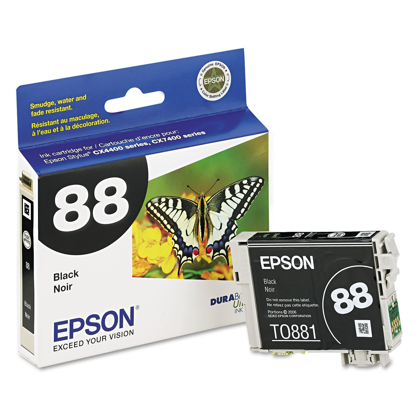 Epson® T088120-S (88) Ink, Black (EPST088120S)
