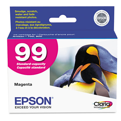 Epson® T099320-S (99) Claria Ink, 450 Page-Yield, Magenta (EPST099320S)