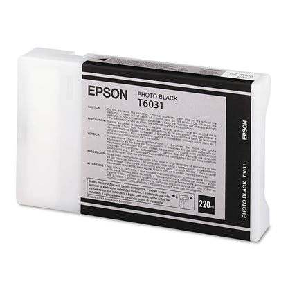 Epson® T603100 (60) UltraChrome K3 Ink, Photo Black (EPST603100)