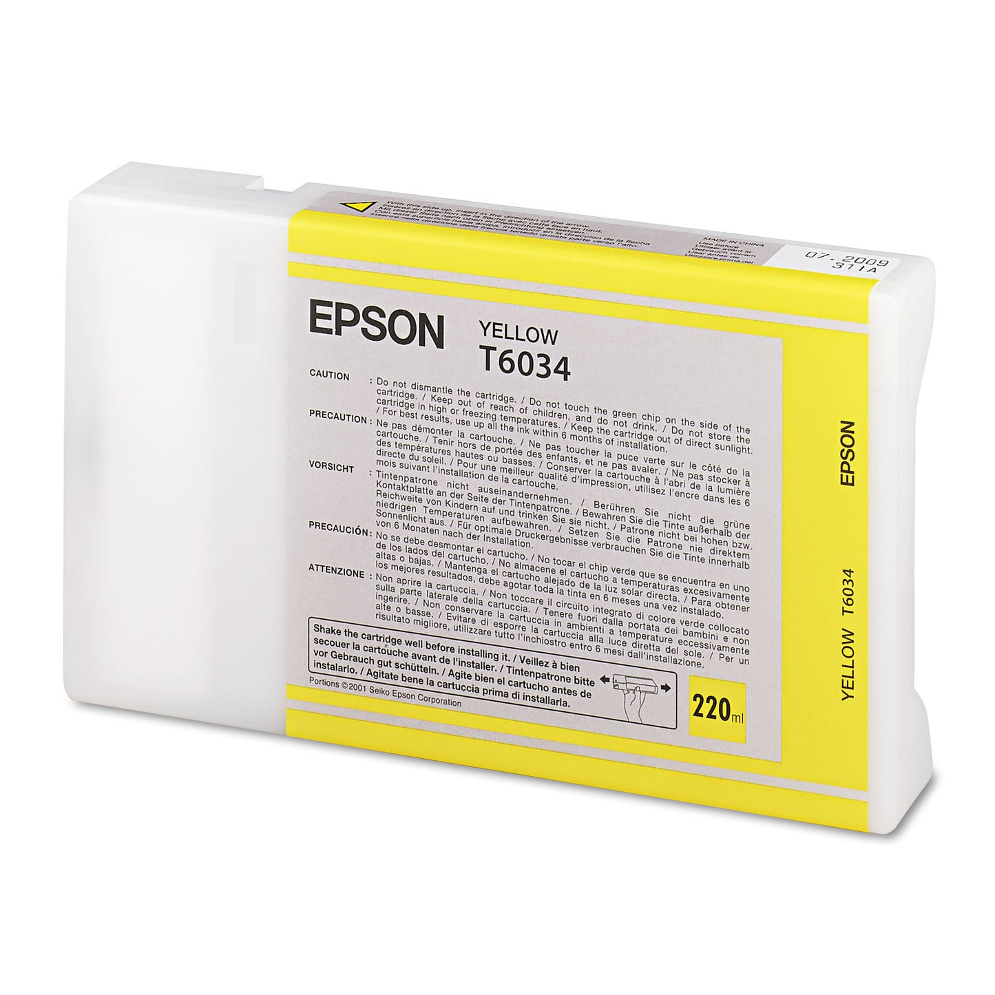 Epson® T603400 (60) UltraChrome K3 Ink, Yellow (EPST603400)