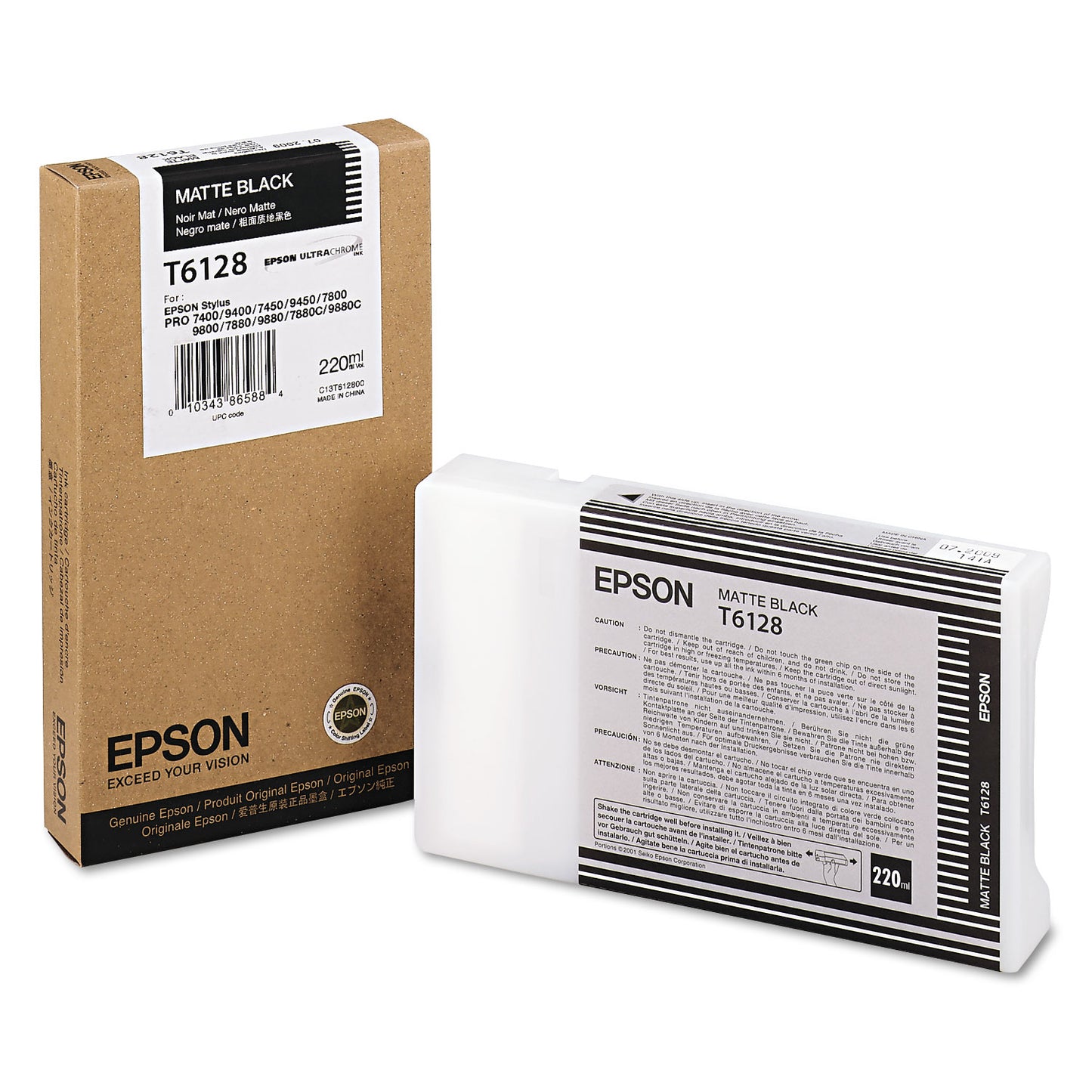 Epson® T612800 (61) Ink, Matte Black (EPST612800)