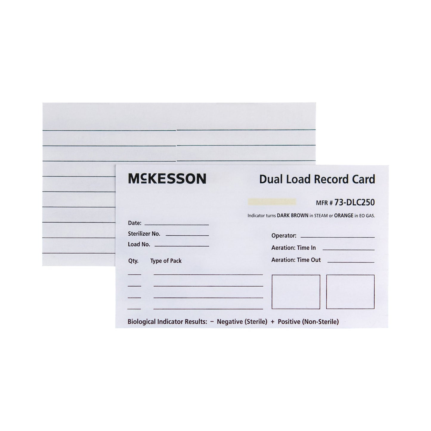 McKesson Sterilization Record Card Steam / EO Gas (524893_PK)
