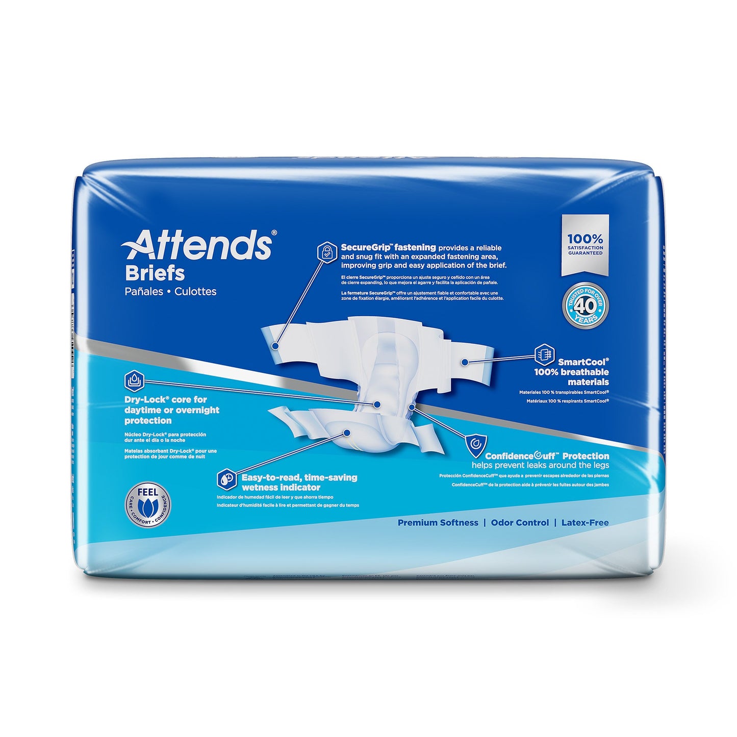 Attends® Advanced Unisex Adult Incontinence Brief Medium Disposable Heavy Absorbency (950223_BG)