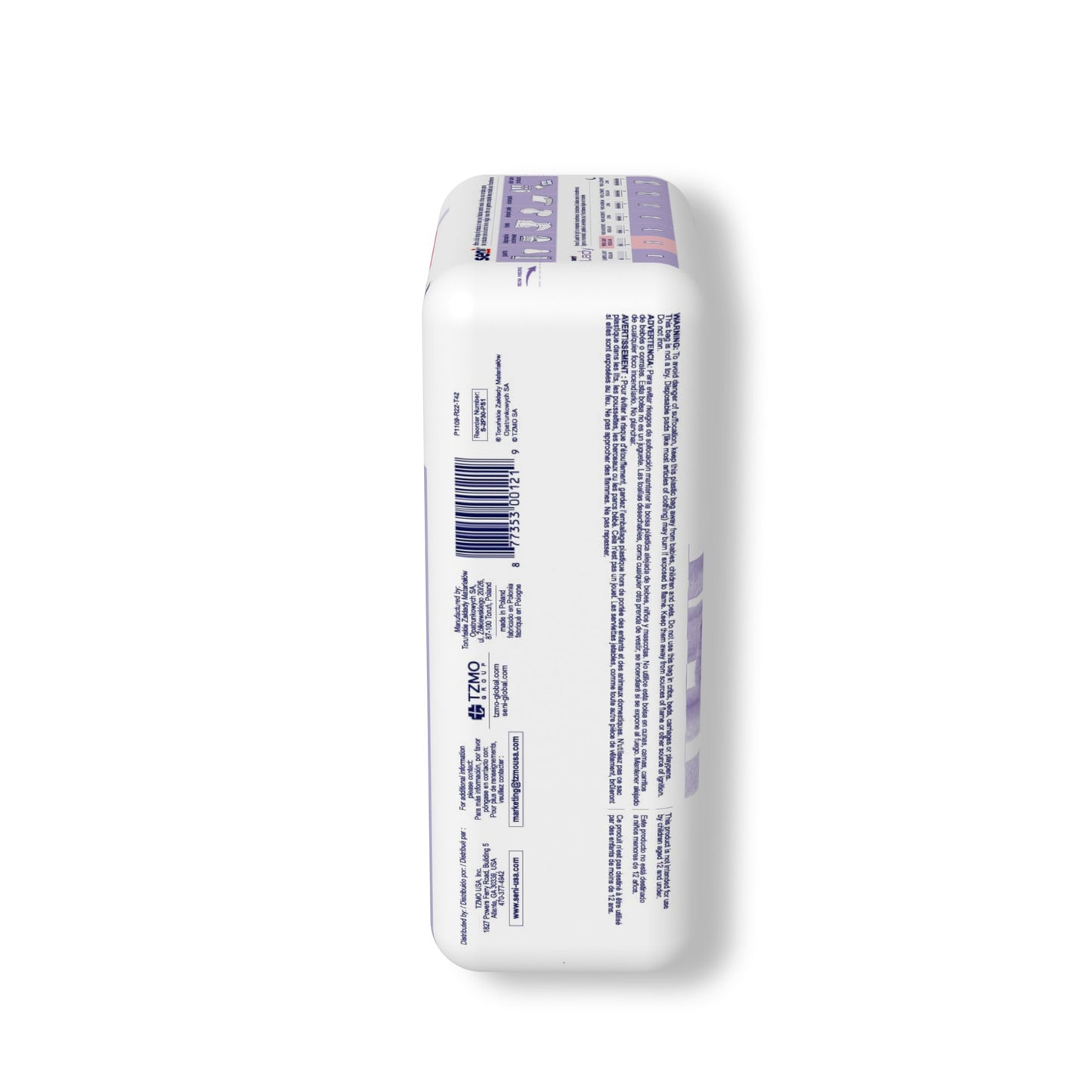 Seni® Lady Light Bladder Control Pad 8.9 Inch Length Light Absorbency Super Absorbent Core One Size Fits Most (1222534_PK)