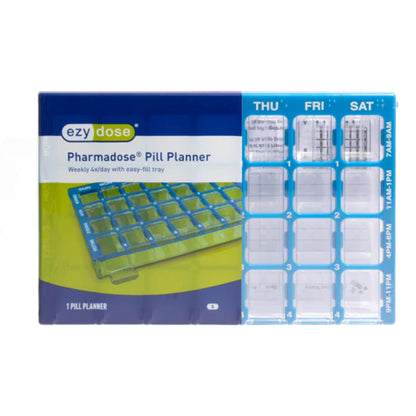 Pharmadose® Locking Pill Planner Pill Organizer Small 7 Day 4 Dose (1146030_EA)