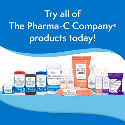 The Pharma-C Company® Antiseptic Skin Wipe Isopropyl Alcohol Towelette Canister (1250441_CT)