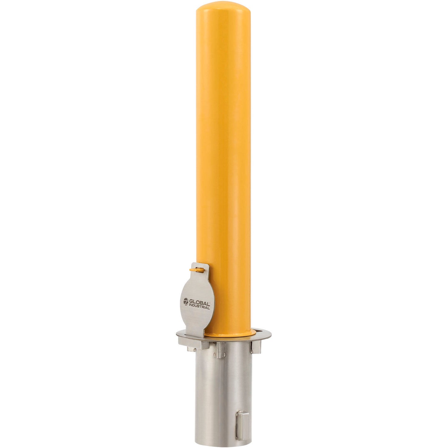 Global Industrial Removable Bollard W/Flush Mount Sleeve, 4"D x 36"H (WB670517)