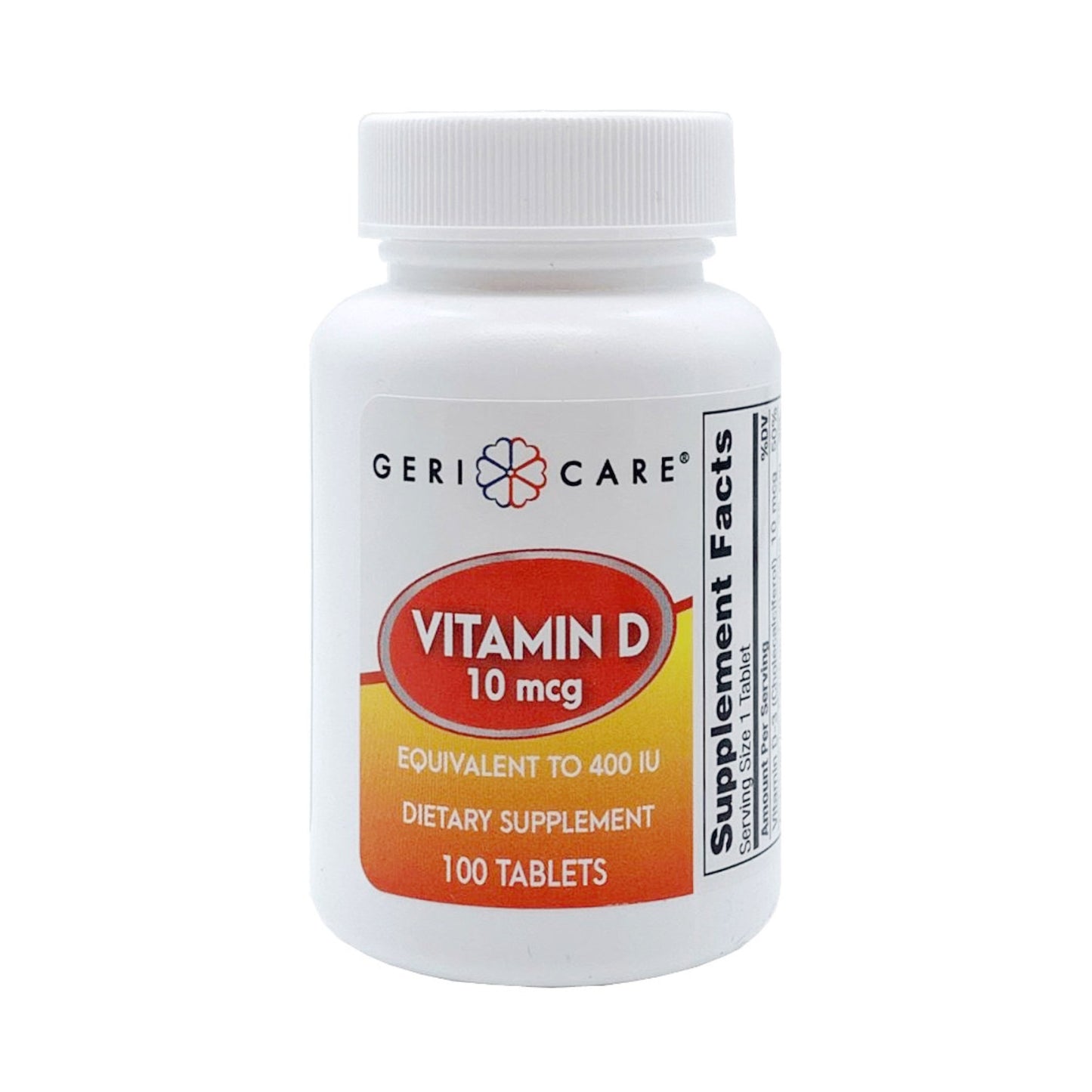 Geri-Care® Vitamin Supplement Vitamin D3 400 IU Strength Tablet 100 per Bottle (682942_BT)