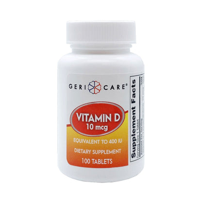 Geri-Care® Vitamin Supplement Vitamin D3 400 IU Strength Tablet 100 per Bottle (682942_BT)