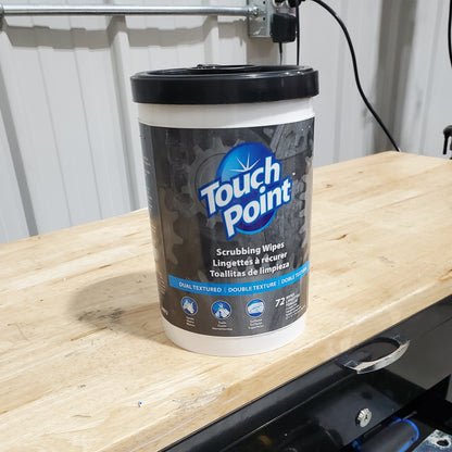 Touch Point® Scrubbing Wipes, 12"x10", 72/canister, 6 canisters/Case (HOS36072)