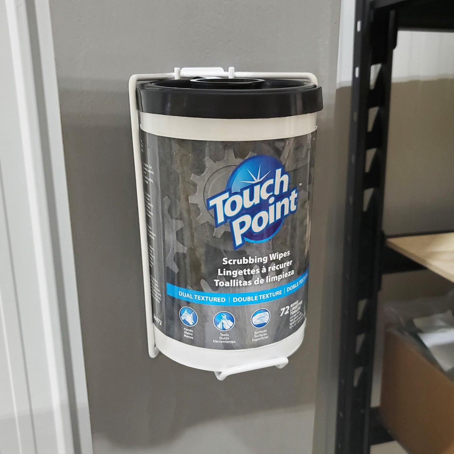 Touch Point® Scrubbing Wipes, 12"x10", 72/canister, 6 canisters/Case (HOS36072)