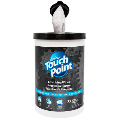 Touch Point® Scrubbing Wipes, 12"x10", 72/canister, 6 canisters/Case (HOS36072)