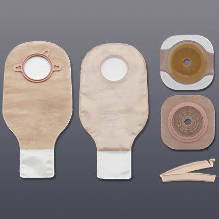 New Image™ Ileostomy / Colostomy Pouch Two-Piece System 12 Inch Length Flat, Trim to Fit Up to 1-3/4 Inch Stoma Drainable (532947_BX)