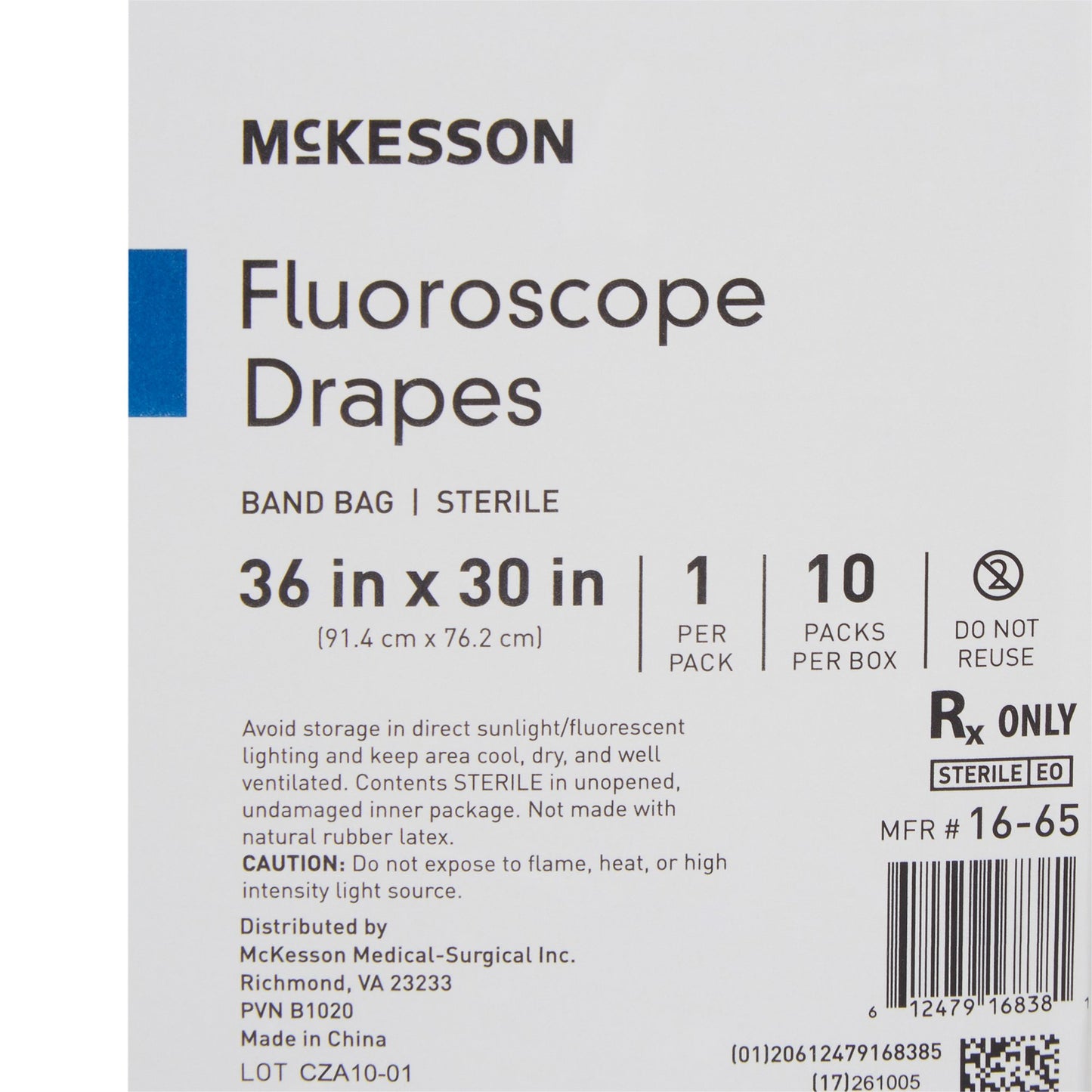 McKesson Equipment Cover 30 X 36 Inch For Fluoroscopes, X-Ray Units, C-Arms and Cardiac Catheter Lab Equipment (565778_BX)