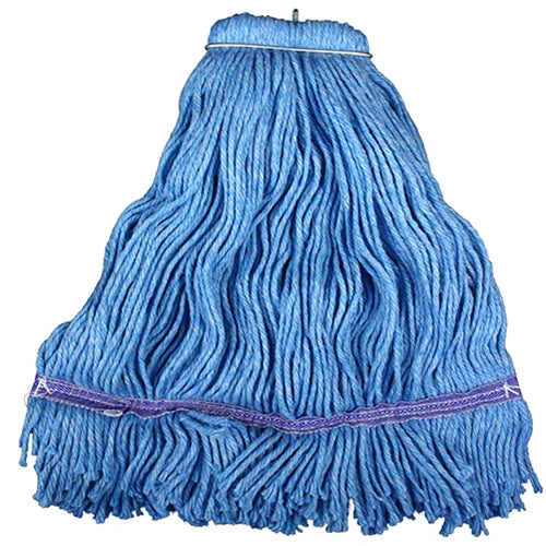 Impact® Layflat® Regular Screw Type No-Tangle Cotton Synthetic Blend Wet Mop Heads, 24 oz, Blue, 12/Case (IMP36124)