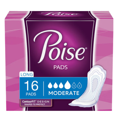 Poise® Bladder Control Pad 12.2 Inch Length Moderate Absorbency Sodium Polyacrylate Core Regular (518188_CS)