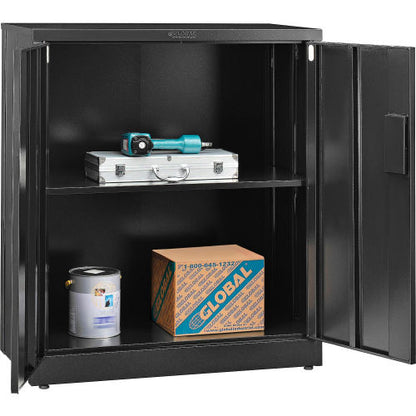 Global Industrial EZ Assemble Counter Height Cabinet, 36"W x 18"D x 42"H, Unassembled, Black (WB361842BK)