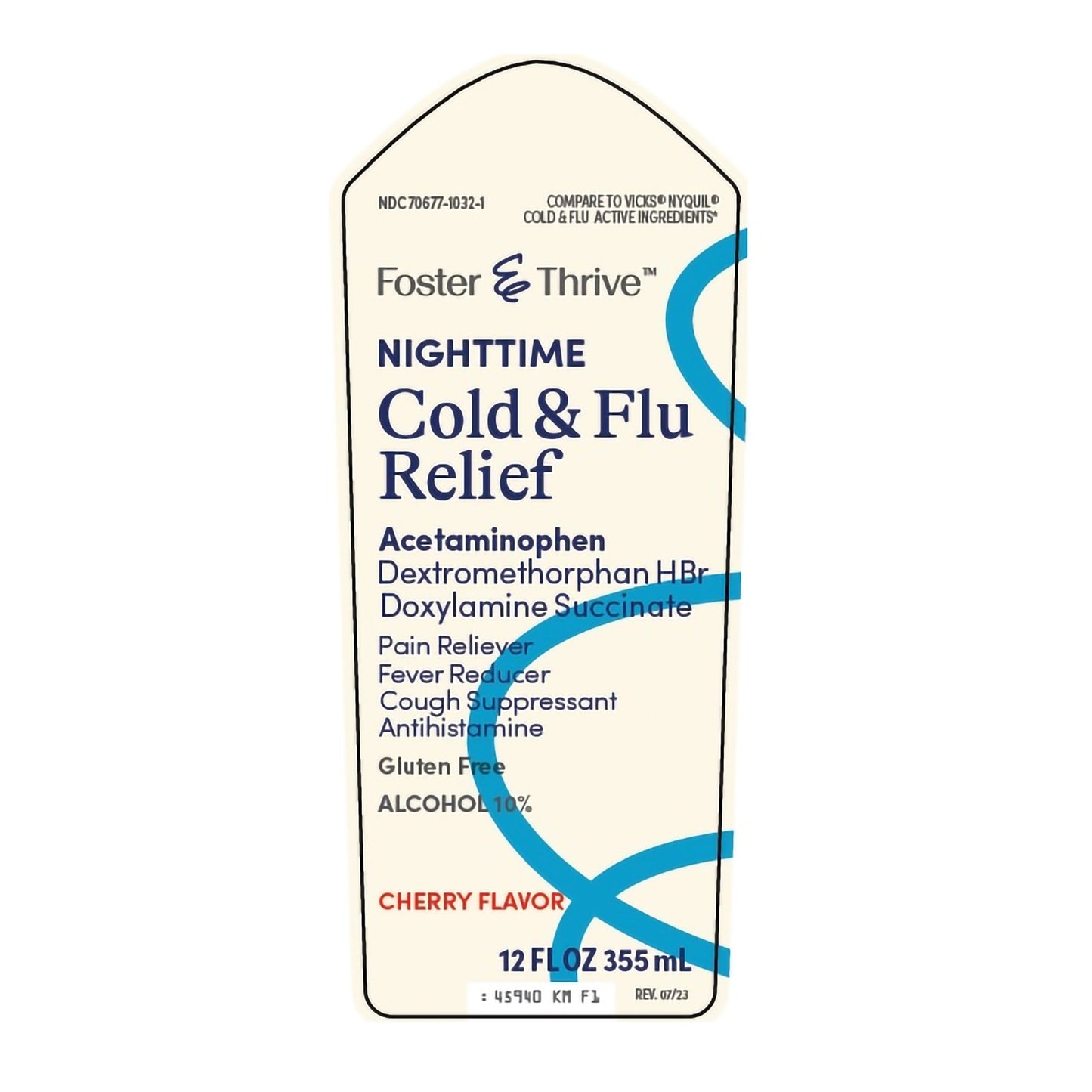 Foster & Thrive™ Cold and Cough Relief 650 mg - 30 mg - 12.5 mg / 30 mL Strength Liquid 12 oz. (1238911_EA)