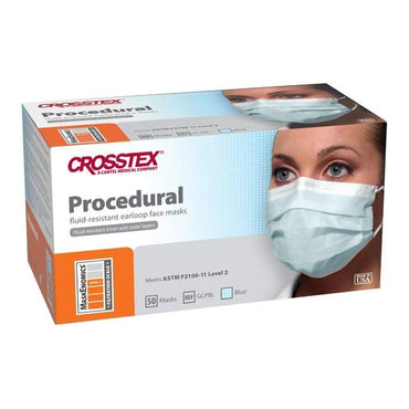 SPS Medical Supply Procedure Mask ASTM Level 2 earloops One Size Fits Most (976622_BX)