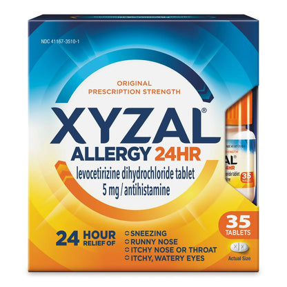 XYZAL® Allergy 24HR Allergy Relief 5 mg Strength Tablet 35 per Bottle (1230701_BT)