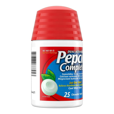 Pepcid® Complete Antacid 800 mg - 165 mg - 10 mg Strength Chewable Tablet 25 per Bottle (1228796_BT)
