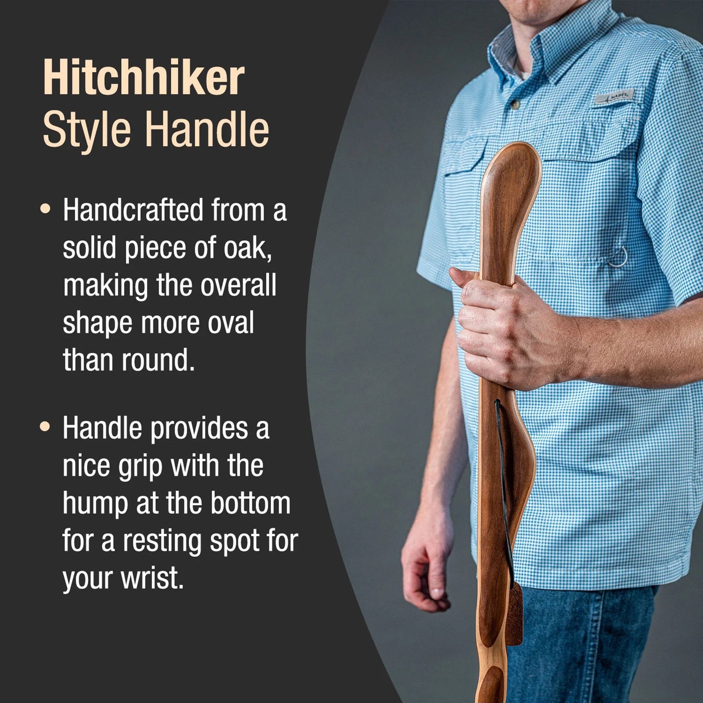 Brazos™ Twisted HitchHiker Walking Stick Wood 48 Inch Height Red (1229043_EA)