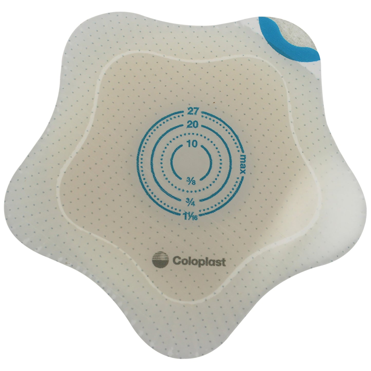 SenSura® Mio Kids Ostomy Barrier Trim to Fit, Standard Wear Adhesive Coupling Without Flange Purple Code System 0 to 1-1/16 Inch Opening (1124383_BX)