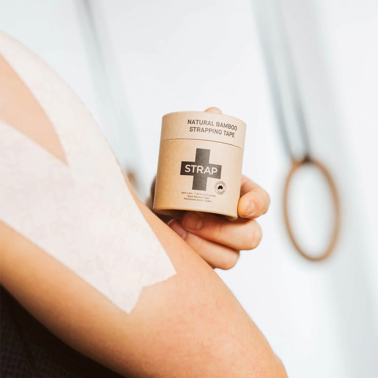 Strap Athletic Tape Natural 1.97 Inch X 5-1/2 Yard Bamboo Fiber NonSterile (1219456_TU)