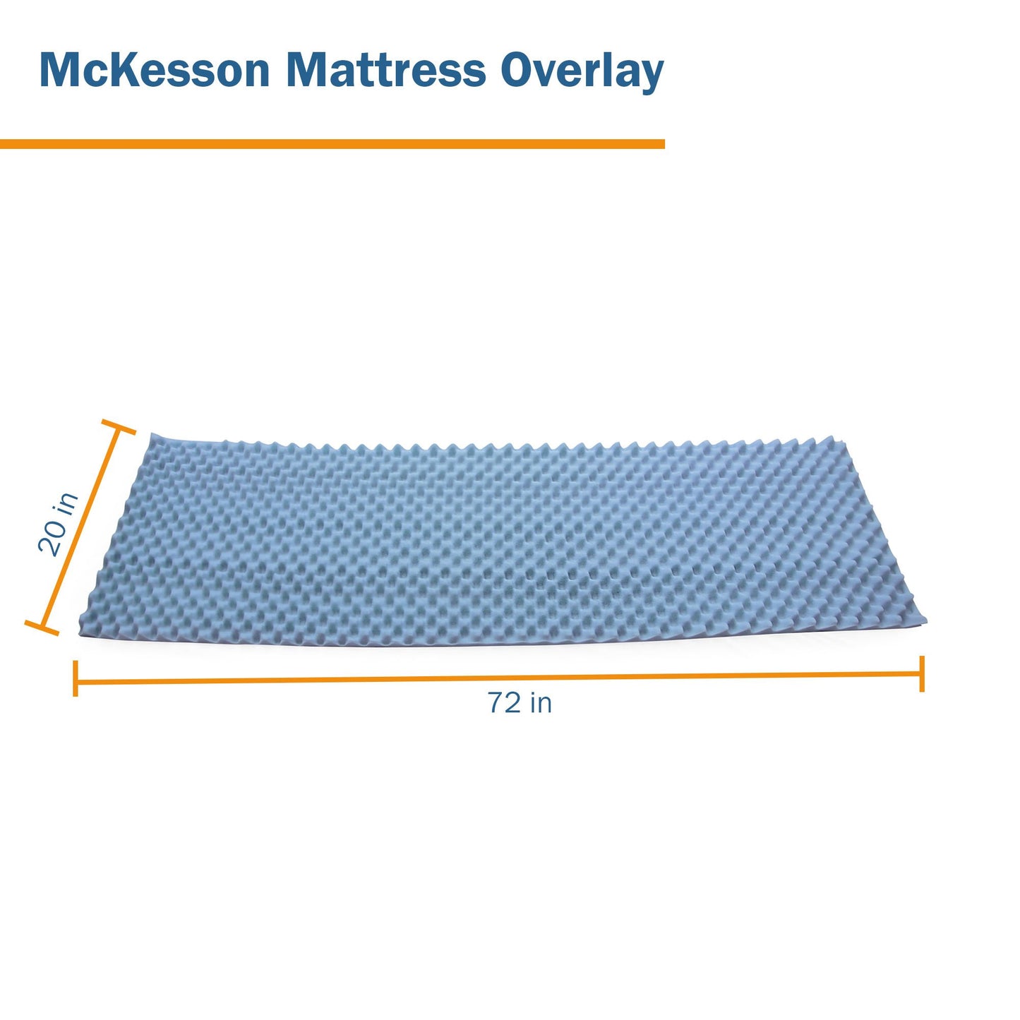 McKesson Mattress Overlay Pressure Redistribution Type 72 L X 20 W X 2 H Inch For Use with Bed Mattresses (929216_EA)