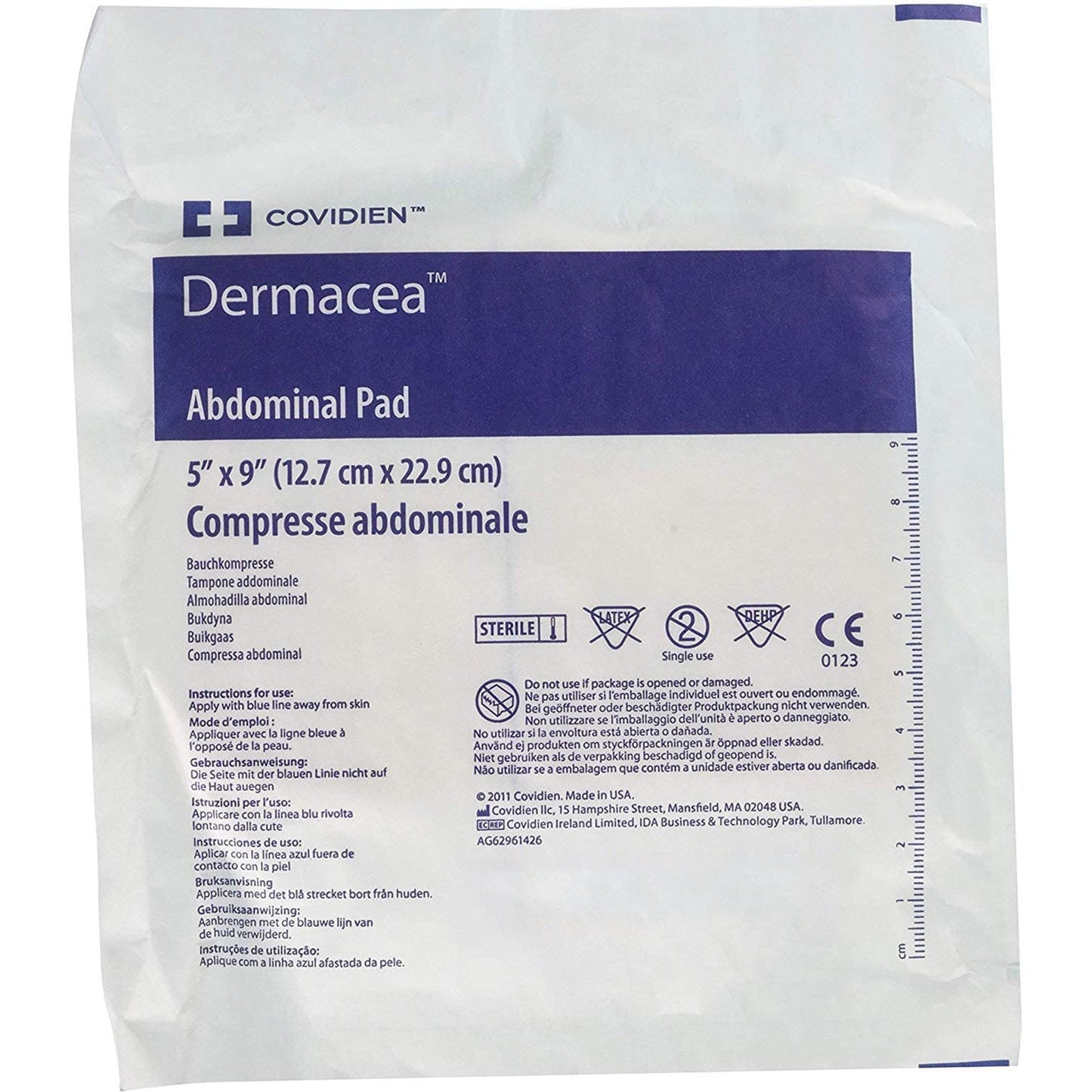 Dermacea™ Abdominal Pad 5 X 9 Inch NonSterile 880 per Case (566401_EA)