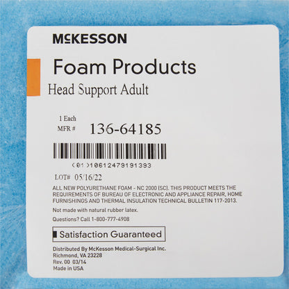 McKesson Head Positioner 9 W X 8 L X 4-1/2 H Inch Foam Freestanding (929212_CS)