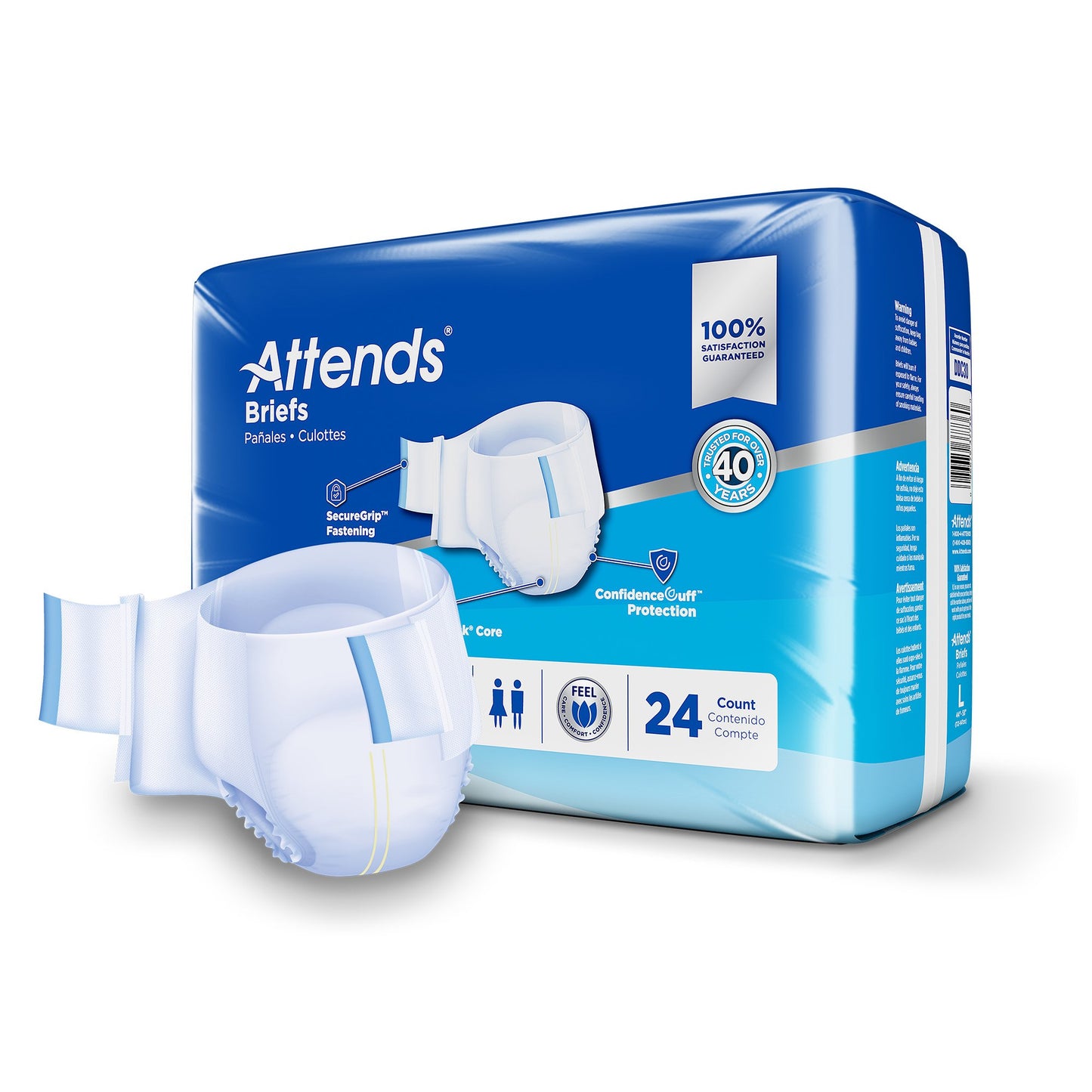 Attends® Advanced Unisex Adult Incontinence Brief Large Disposable Heavy Absorbency (950225_CS)