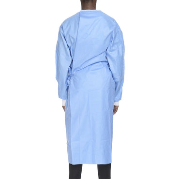 McKesson Non-Reinforced Surgical Gown with Towel Medium Blue Sterile AAMI Level 3 Disposable (1104451_CS)