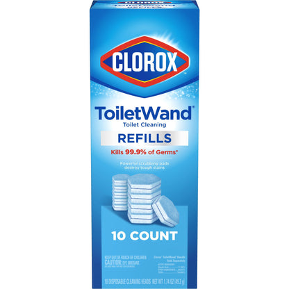 Clorox® Toilet Bowl Cleaner Disinfecting Refill Pads Blue / White, 3 Inch, Sponge Head (1217653_PK)