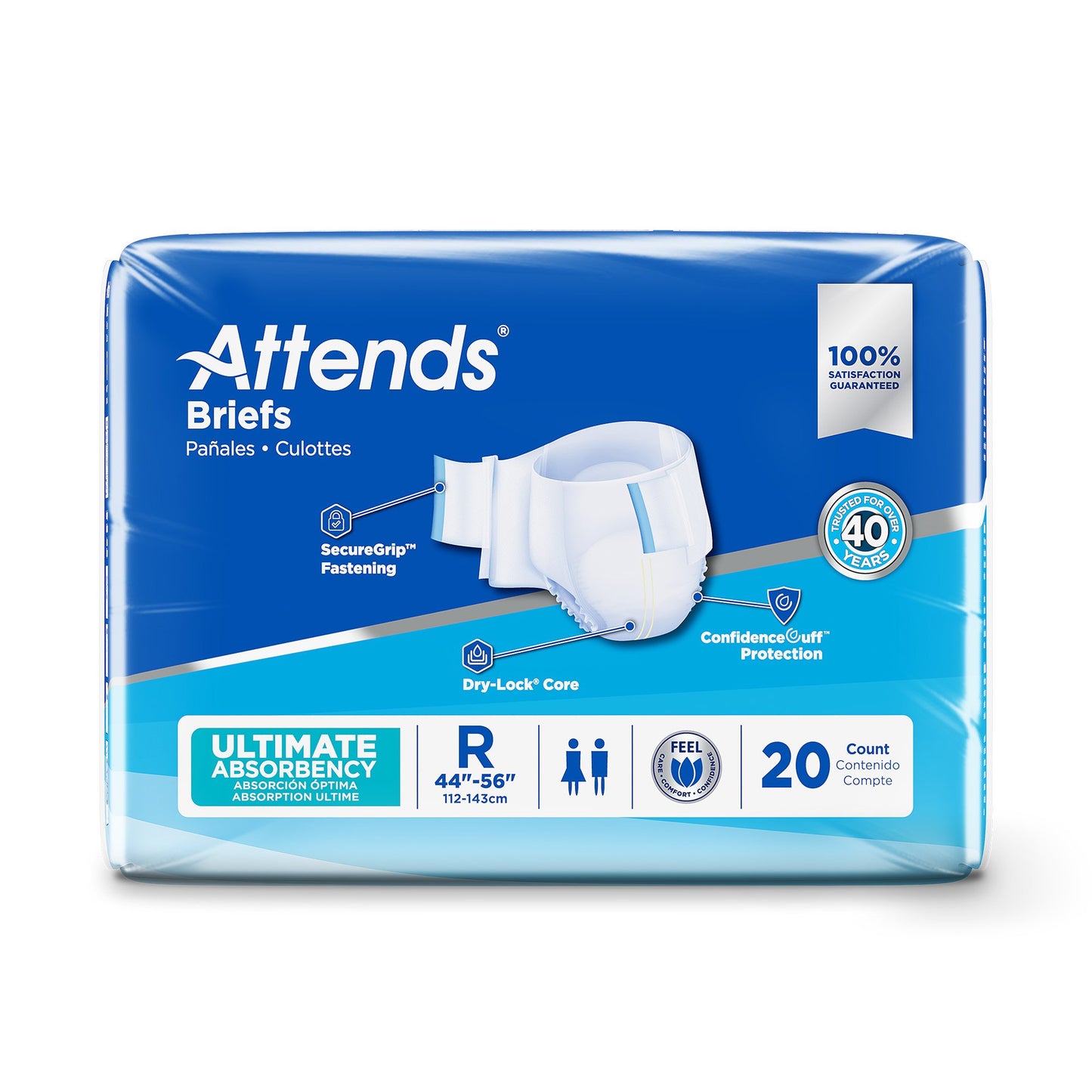 Attends® Advanced Unisex Adult Incontinence Brief Regular Disposable Heavy Absorbency (950224_CS)