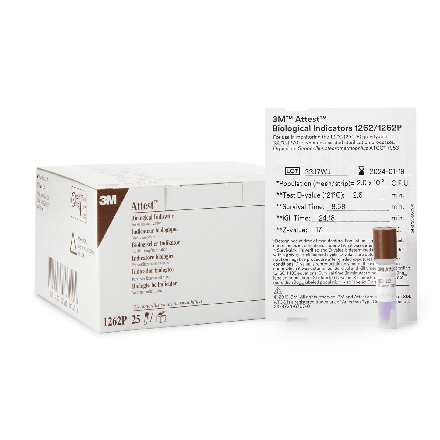 Attest™ Sterilization Biological Indicator Vial Steam (143644_CS)